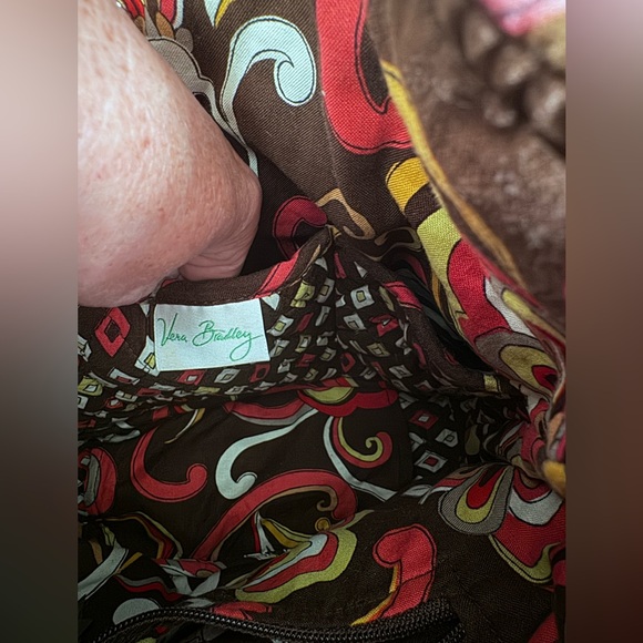 Vera Bradley Mandy Purse Tote Handbag Multicolor Puccini Pattern Retire 2008 - Picture 4 of 7